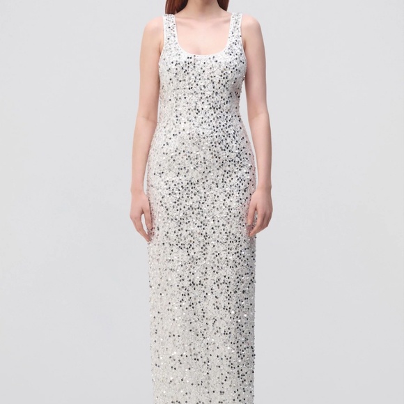 JONATHAN SIMKHAI Dione Sequin Column Gown Size 6 - Picture 3 of 6